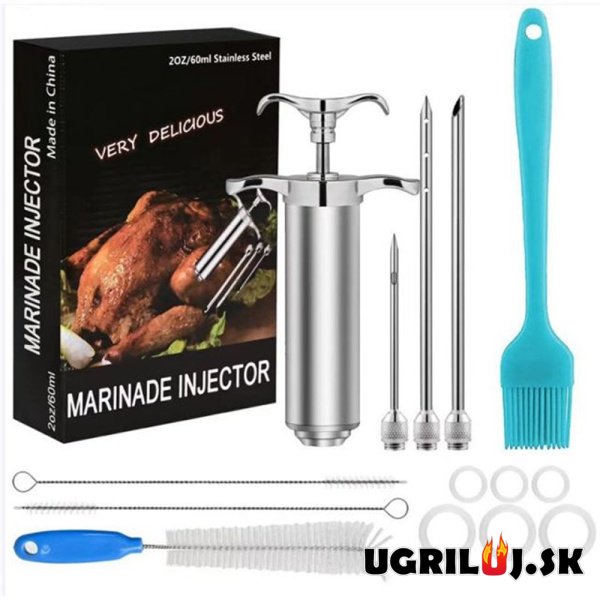 Marinovací nerezový set (injekce, štětec, čistič)