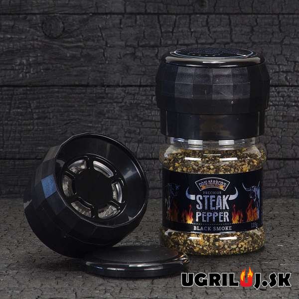 Grilovacie korenie DON MARCO´S - Steak Pepper Black smoke, 135g (mlynček)
