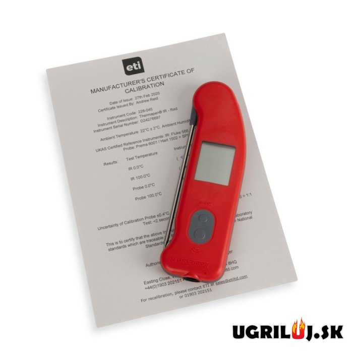 Vpichový teplomer Thermapen IR, červená