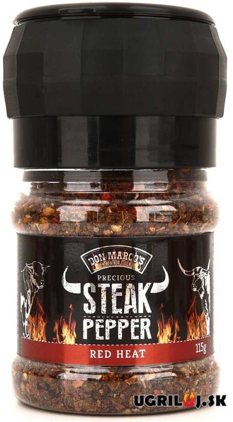 Grilovací koření DON MARCO´S - Steak Pepper Red Heat, 115g (mlýnek)