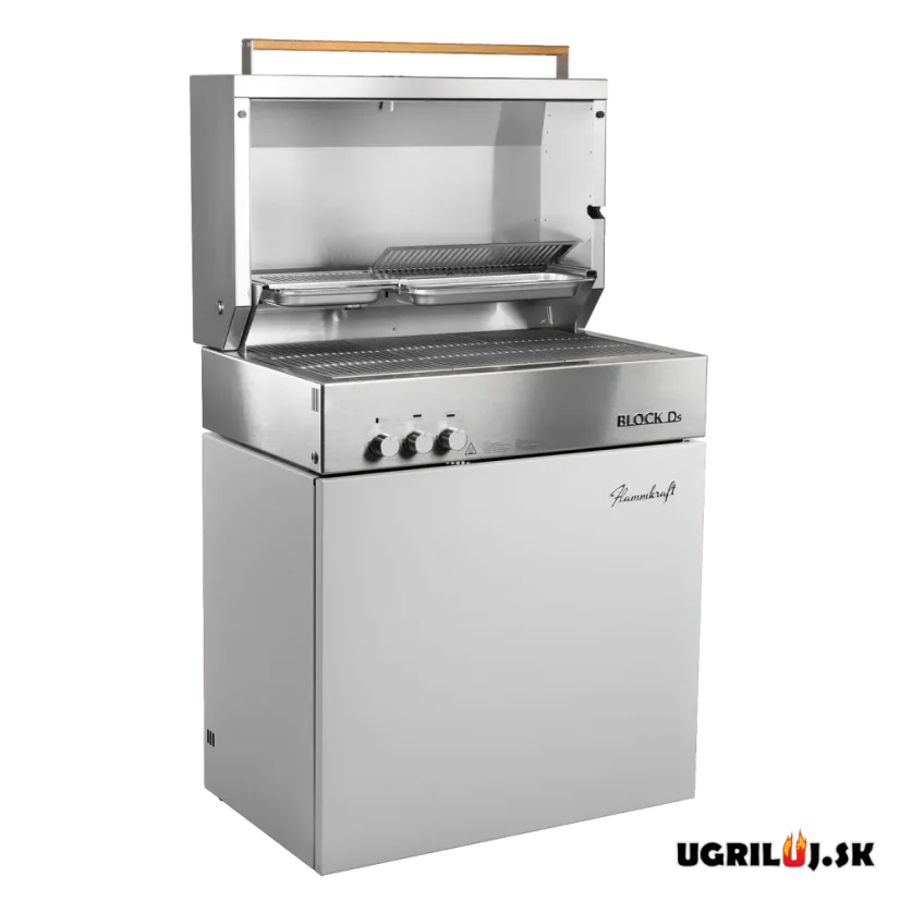 Plynový IR gril Flammkraft - BLOCK Ds (GEN.5), Light grey