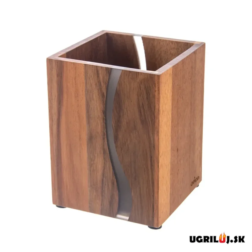 Stojan na kuchynské náradie, akácia, River, 13.5x10x10cm