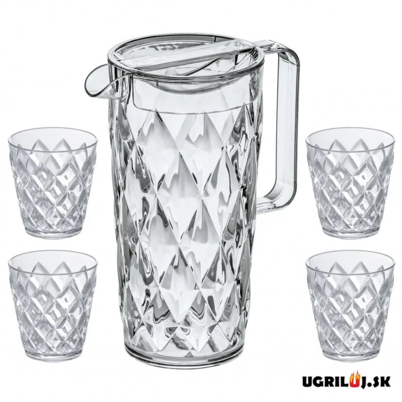 Plastový džbán a poháre 1,6 l