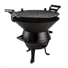 Liatinový gril na drevené uhlie, 35cm
