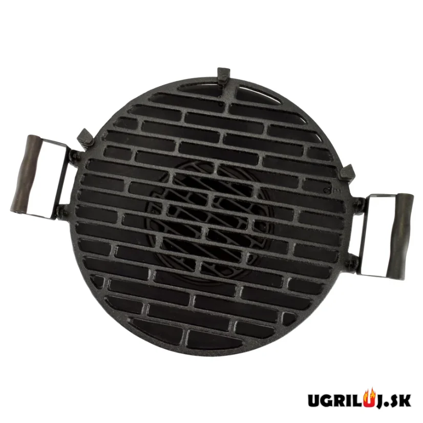 Liatinový gril na drevené uhlie, 35cm