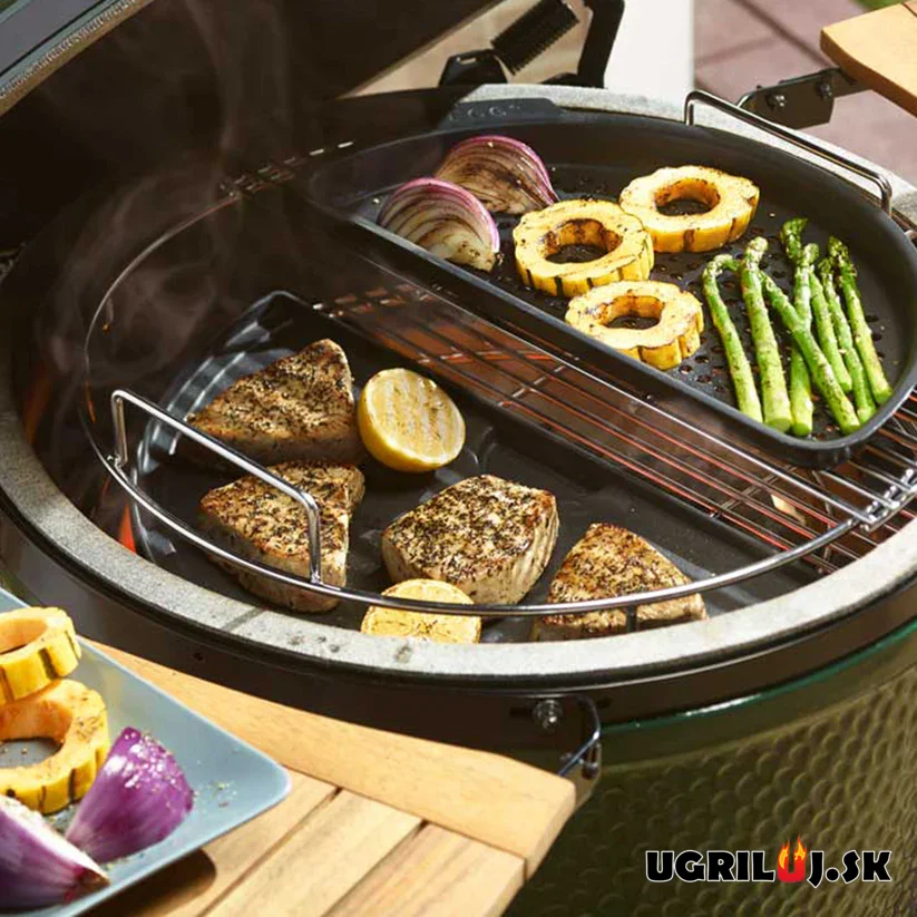 Platňa liatinová - polkruhová plancha pre gril Big Green Egg - Large (L)