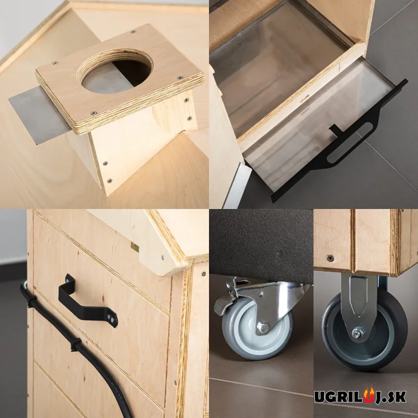 Drevená udiareň Browin dragON Plywood Nature, Digital Wi-Fi, 320L