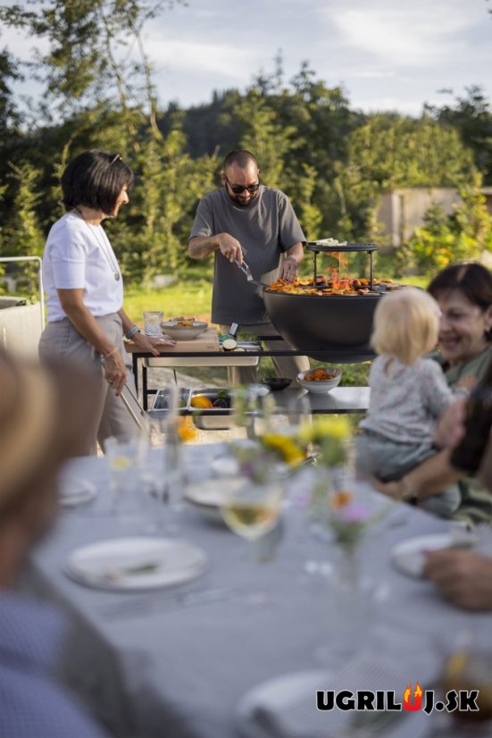 Vonkajšia kuchyňa Höfats "FIRE KITCHEN", s ohniskom Bowl 70 + platňa + hviezdicový stojan