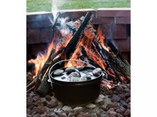 Liatinový outdoorovy hrniec s pokrievkou Lodge - hlboký, 4.7 L