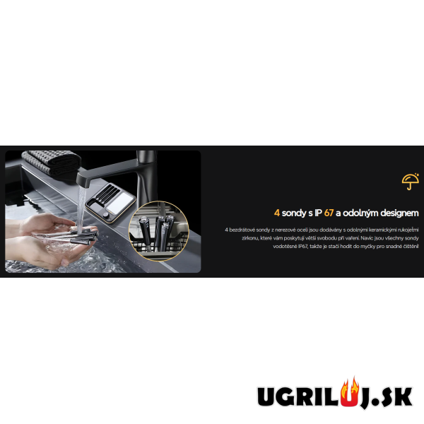 Vpichový teploměr Inkbird, INT-14-BW, se 4 sondami