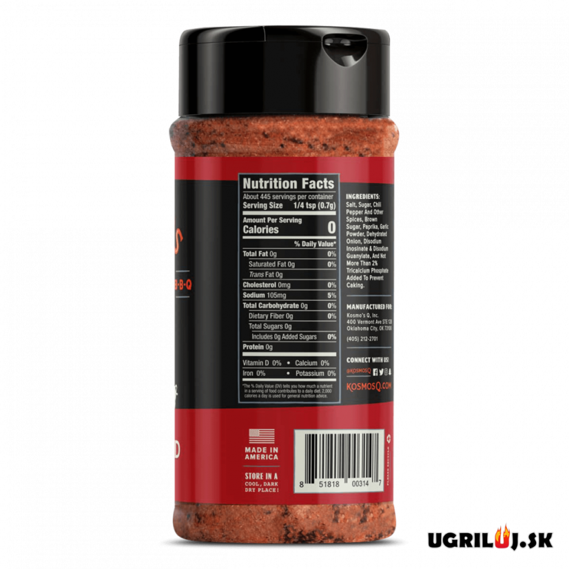 Grilovacie korenie Kosmo´s Q - Hot Dirty Bird Rub, 311g