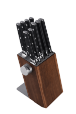 Sada kuchynských nožov so stojanom, black, nerez, 10ks