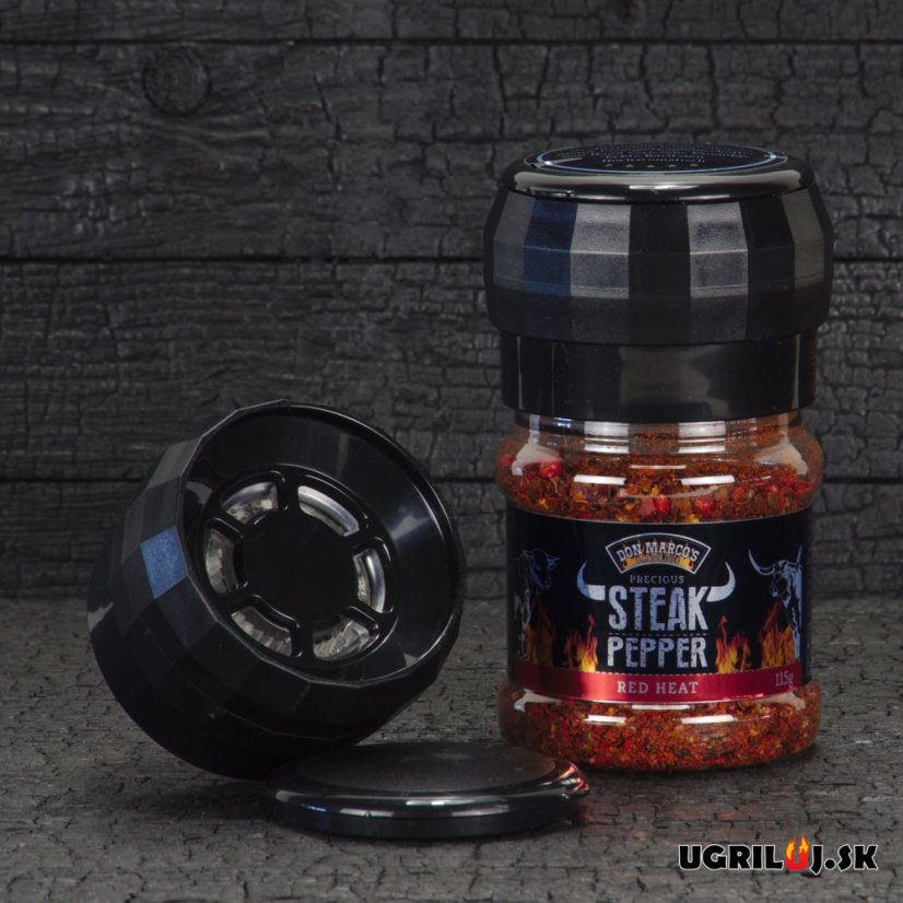 Grilovací koření DON MARCO´S - Steak Pepper Red Heat, 115g (mlýnek)