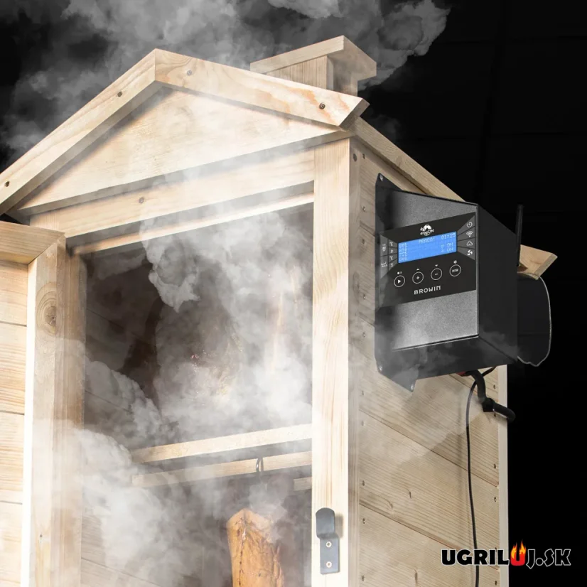 Sada pro vlastní udírnu Browin dragON, (Generátor kouře s popelníkem JET 2 LONG, Ohřívač s cirkulací, Digitální kontrolér s Wi-Fi), 1500W