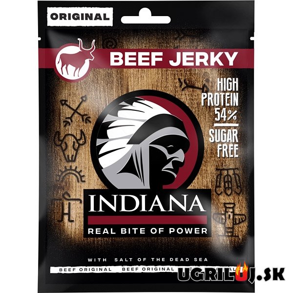 Sušené hovädzie mäso, Jerky Indiana, Original, 25g