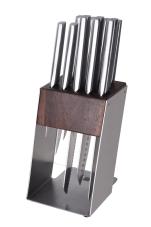 Sada kuchynských nožov so stojanom, nerez, 10ks