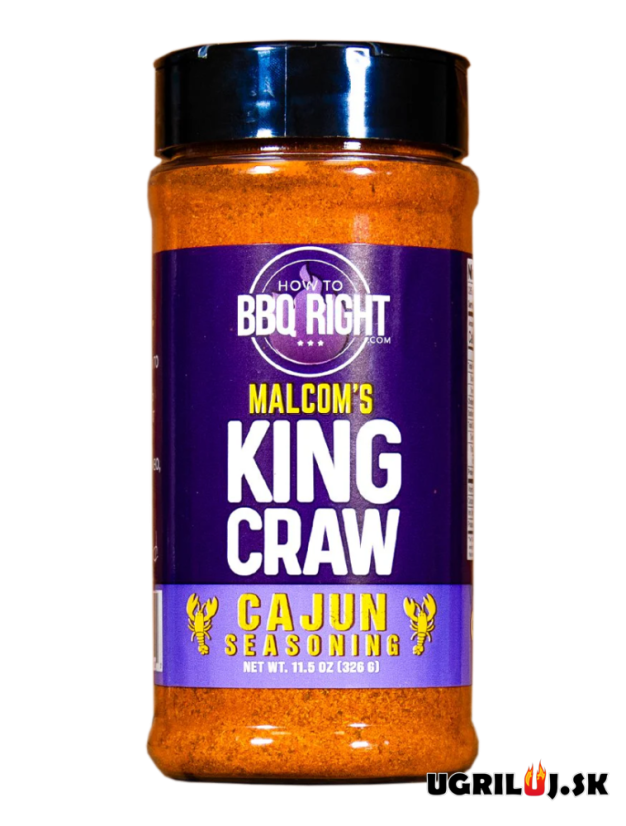 Grilovacie korenie How to BBQ Right Malcom's King Craw, Cajun Seasoning, 326g