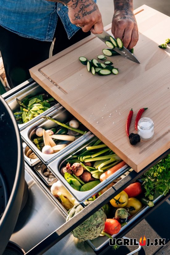 Vonkajšia kuchyňa Höfats "FIRE KITCHEN", s ohniskom Bowl 70 + platňa + hviezdicový stojan