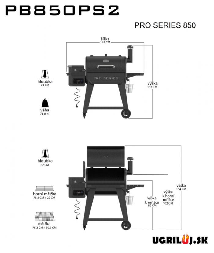 Peletový gril Pit Boss Navigator Pro Series 850 WiFi