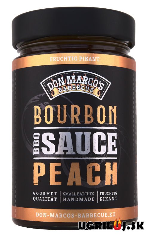 BBQ omáčka na grilovanie - Don Marco’s - Bourbon Peach BBQ Sauce, 260ml BBQ omáčka na grilovanie - Don Marco’s - Bourbon Peach BBQ Sauce, 260ml