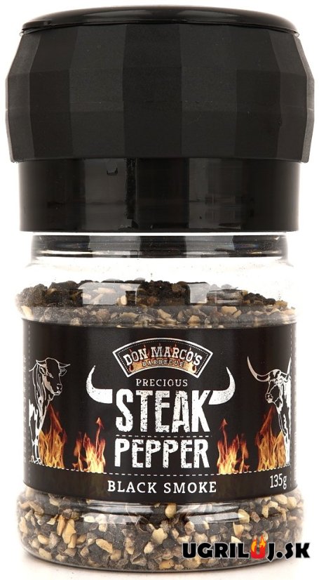 Grilovacie korenie DON MARCO´S - Steak Pepper Black smoke, 135g (mlynček)