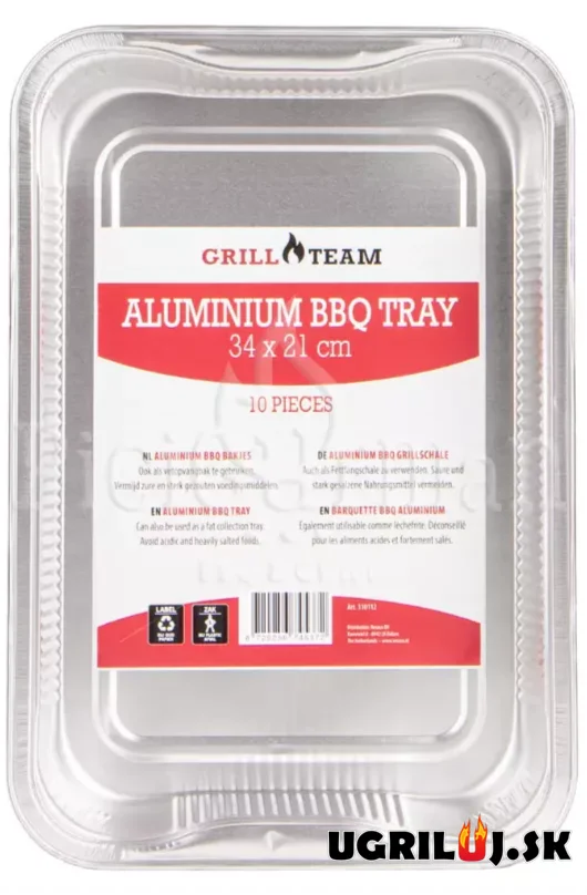 Hliníková tácka Grill Team - 34x21cm (10ks)