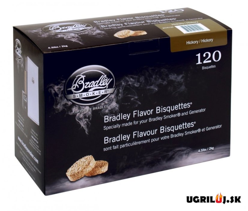 Brikety pre udiarne Bradley - Orech, 120ks