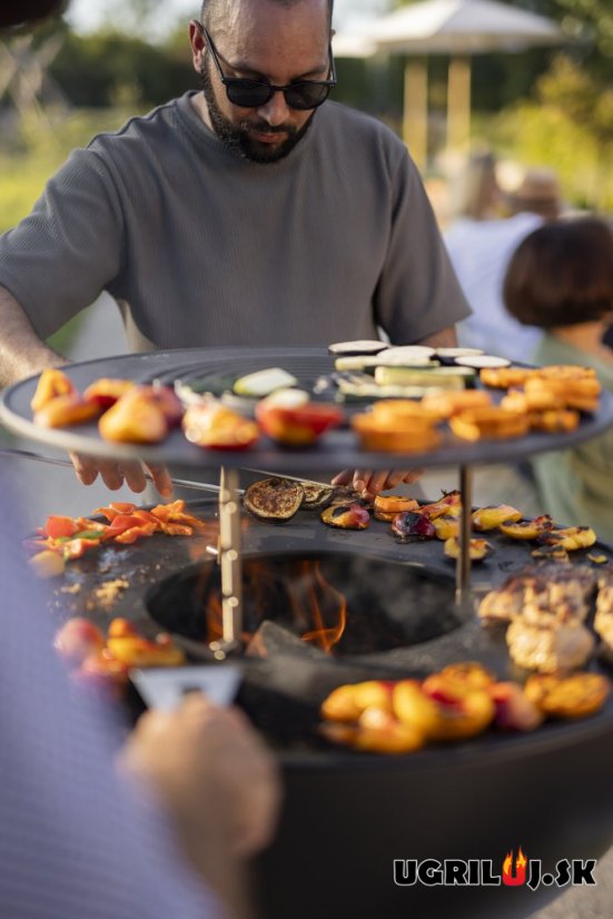 Vonkajšia kuchyňa Höfats "FIRE KITCHEN", s ohniskom Bowl 70 + platňa + hviezdicový stojan