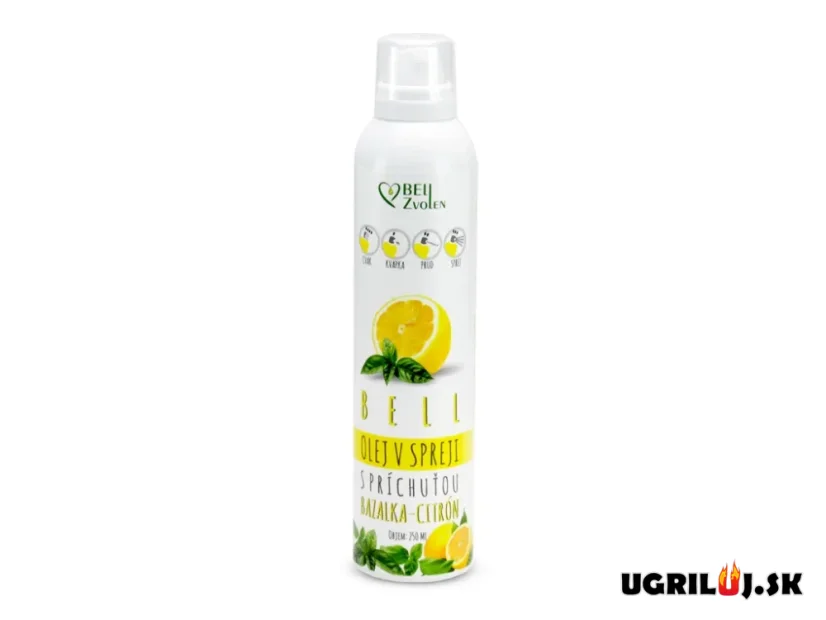 Ochucený olej ve spreji, bazalka a citrón, 250ml
