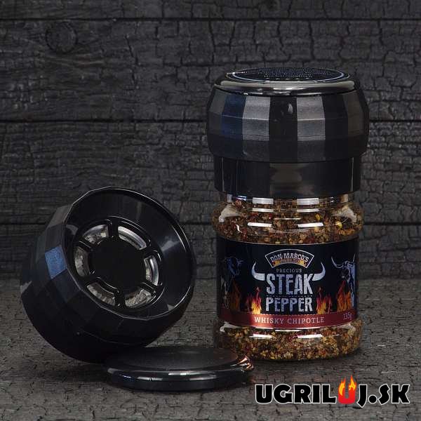 Grilovacie korenie DON MARCO´S - Steak Pepper Whiskey Chipotle, 135g (mlynček)