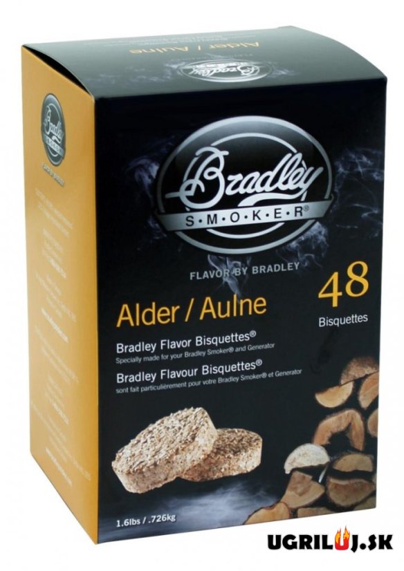 Brikety pro udírny Bradley - Olše, 48ks