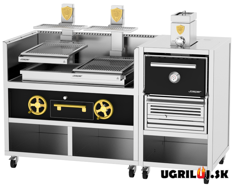 Profesionální Basque+Oven gril na dřevěné uhlí, Josper CVJ-50-2-1-PRO-S