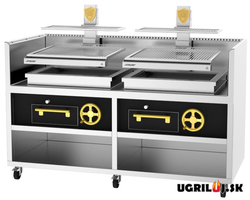 Profesionálny Basque gril na drevené uhlie, Josper PVJ-76-2-2-MB