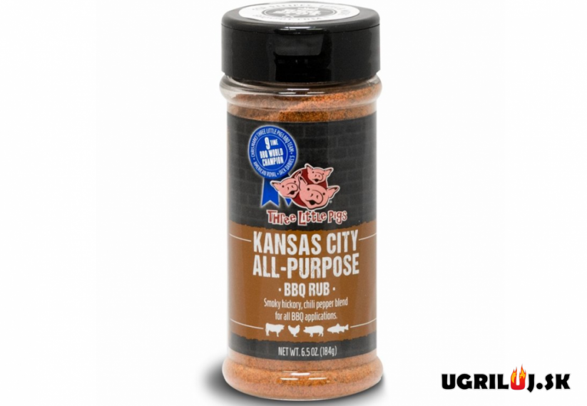 Grilovacie korenie Three Little Pigs - Kansas City All Purpose BBQ Rub, 184g