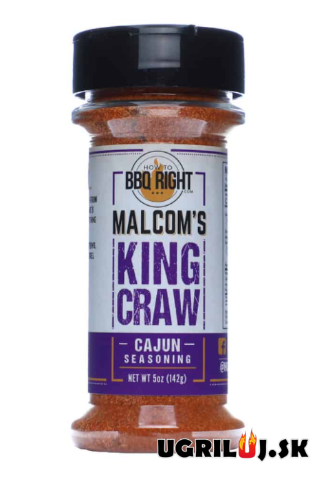 Grilovacie korenie How To BBQ RIGHT - Malcom’s Grande King Craw’ Cajun Seasoning, 142g