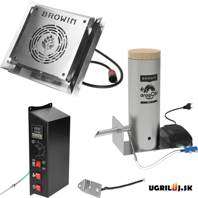 Drevená udiareň Browin dragON Plywood Nature, Digital, 200L