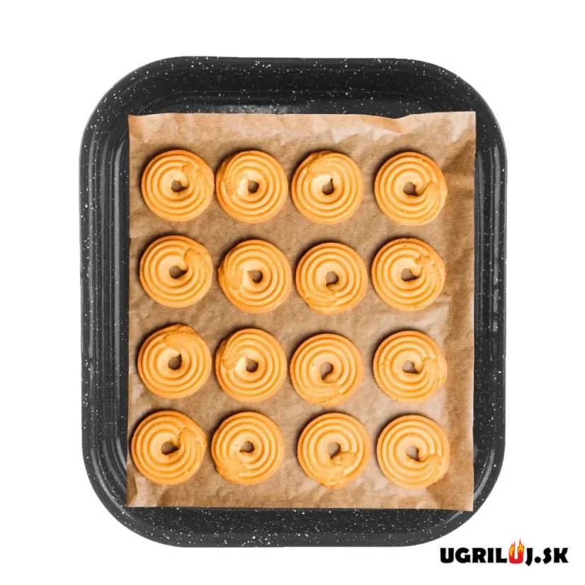 Smaltovaný pekáč, čierny, 29,5x25,5x4,5 cm