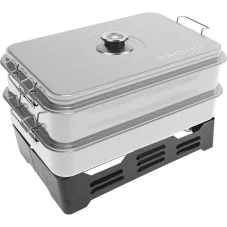 Nerezová prenosná udiareň Browin, 2 poschodová