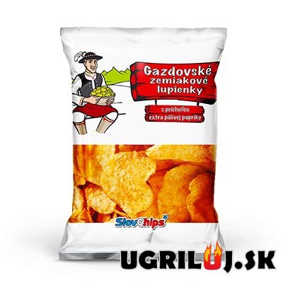 Slovenské gazdovské zemiakové lupienky, extra pálivá paprika, 70g