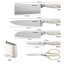 Sada kuchynských nožov so stojanom white egg, nerez, 6ks