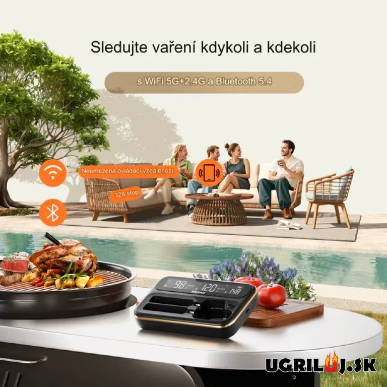 Bezdrôtový teplomer na mäso Inkbird - INT-12-BW