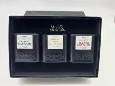 Prázdna darčeková krabička pre 3ks korenín/solí Mill & Mortar