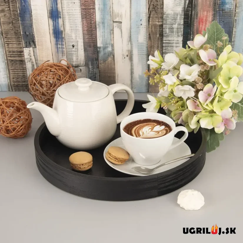 Servírovacia tácka 30x4cm, čierna