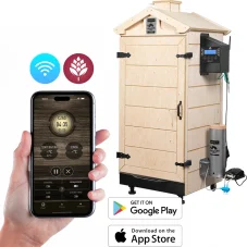 Dřevěná udírna Browin dragON Plywood Nature, Digital Wi-Fi, 200L