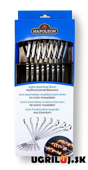 Nerezové špízy Napoleon - ploché, 40cm, 8ks