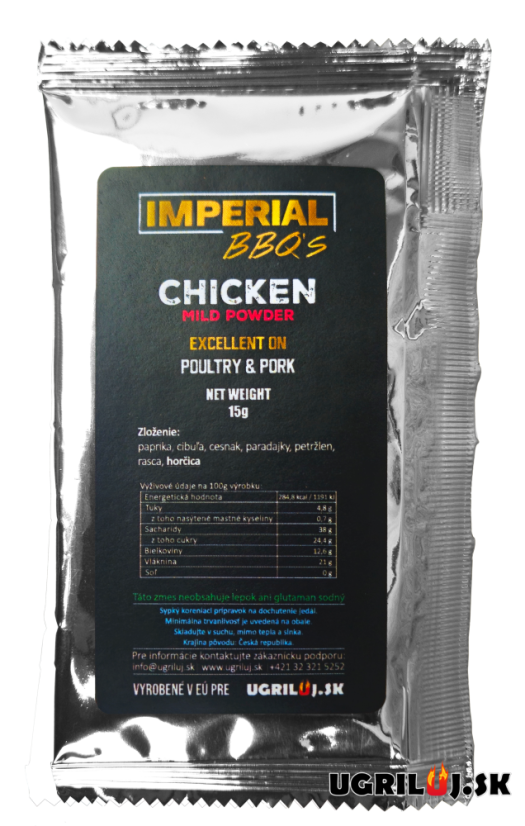 Grilovacie korenie IMPERIAL BBQ's, Chicken Mild Powder, 15g (pre deti) (vzorka)
