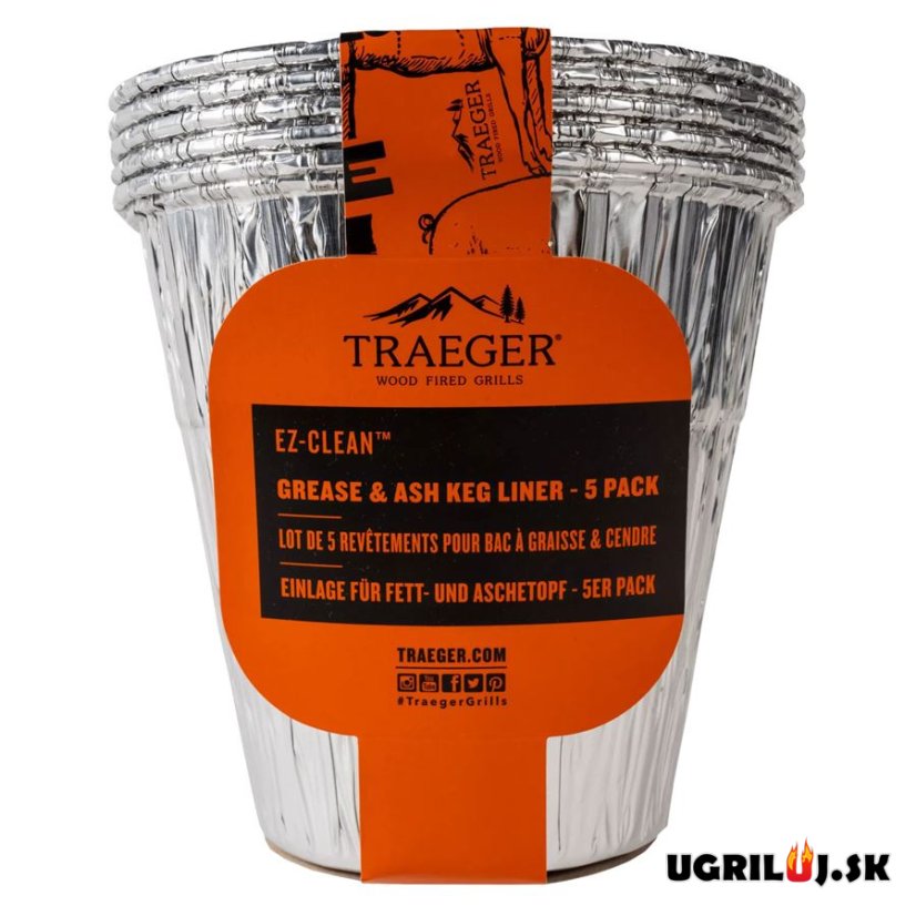 Aluminiová vložka pre kýbliky do grilov Traeger (WOODRIDGE, IRONWOOD, TIMBERLINE), 5ks