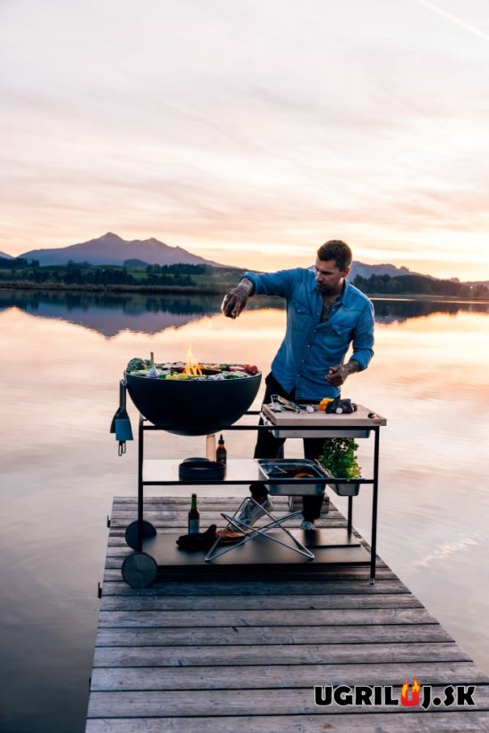 Vonkajšia kuchyňa Höfats "FIRE KITCHEN", s ohniskom Bowl 70 + platňa + hviezdicový stojan