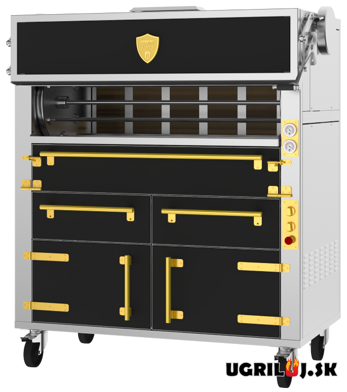 Profesionální Rotisserie gril na dřevěné uhlí, Josper ASJ-130