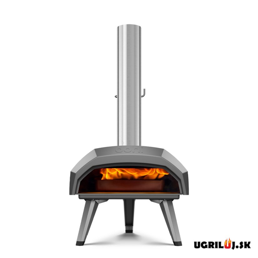 Pizza pec Ooni Karu 12 - Multi-palivová na (drevo/uhlie/pelety/plyn), strieborná
